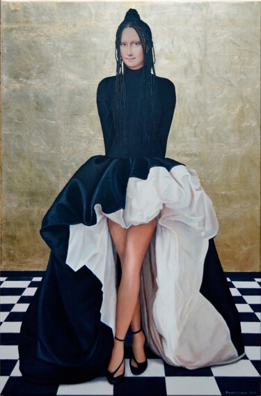 Malerei mit dem Titel "Chess Queen" von Nataliya Bagatskaya, Original-Kunstwerk, Acryl