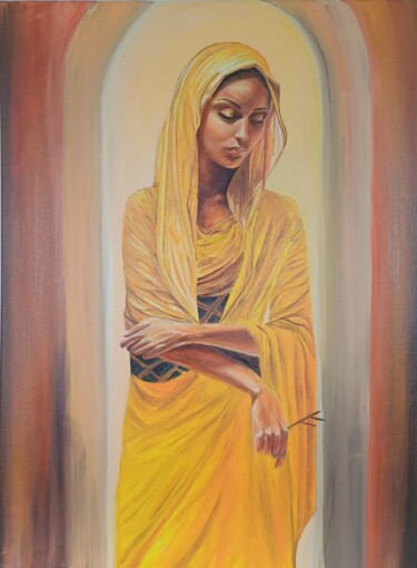 제목이 "Faith"인 미술작품 Nataliya Kanavalava로, 원작, 기름 목재 패널에 장착됨