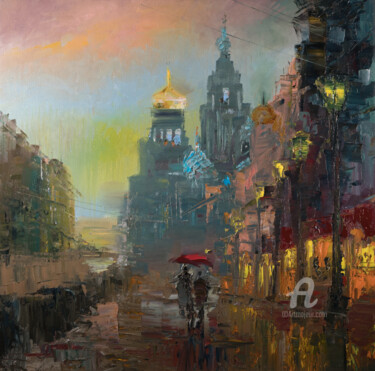 Pittura intitolato "Saint-Pétersbourg.…" da Natalja Surikova, Opera d'arte originale, Olio