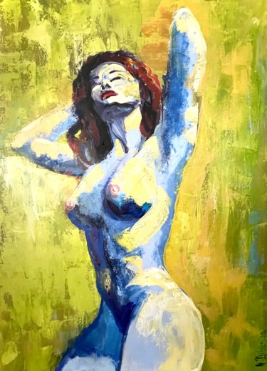 Pintura titulada "Nude art" por Natalja Dibanina, Obra de arte original, Acrílico Montado en Bastidor de camilla de madera