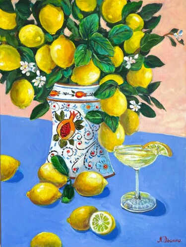 绘画 标题为“Lemons Still Life” 由Natalja Dibanina, 原创艺术品, 丙烯