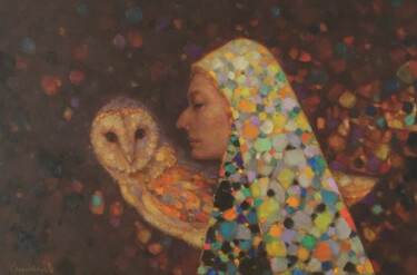 Painting titled "The ashes" by Natalya Chepulskaya, Original Artwork, Oil Mounted on Wood Stretcher frame