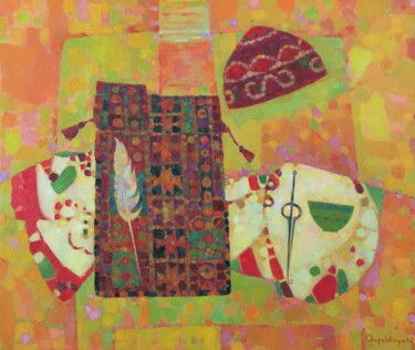 Malerei mit dem Titel "The souvenirs" von Natalya Chepulskaya, Original-Kunstwerk, Öl Auf Keilrahmen aus Holz montiert