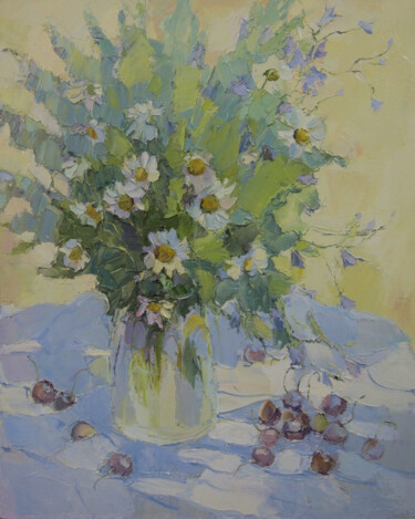 Ζωγραφική με τίτλο "Summer Flowers" από Natalya Egorova, Αυθεντικά έργα τέχνης, Λάδι