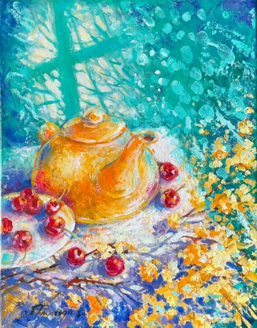 Painting titled "Summer morning" by Natalya Paydugina, Original Artwork, Acrylic