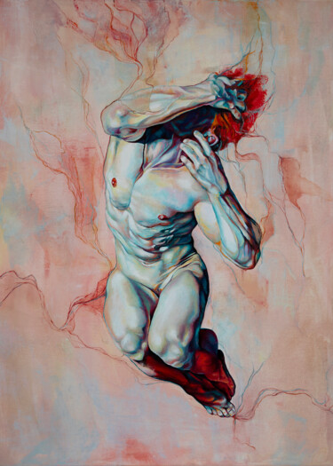 Painting titled "EMOTIONAL RESCUE #1" by Natalya Pravda, Original Artwork, Lacquer