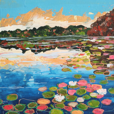 Pittura intitolato "Seascape Painting A…" da Natalya Volynska, Opera d'arte originale, Acrilico