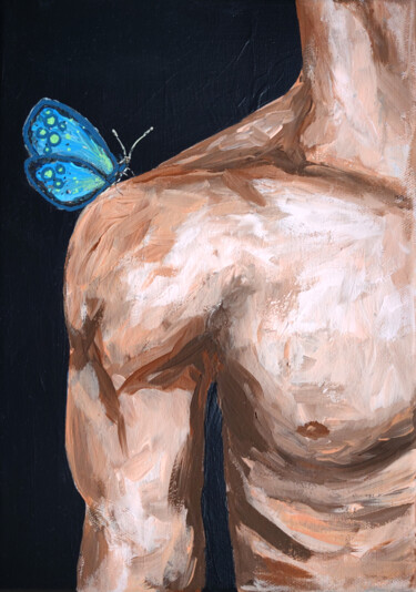 "Man with Butterfly…" başlıklı Tablo Natalya Volynska tarafından, Orijinal sanat, Akrilik