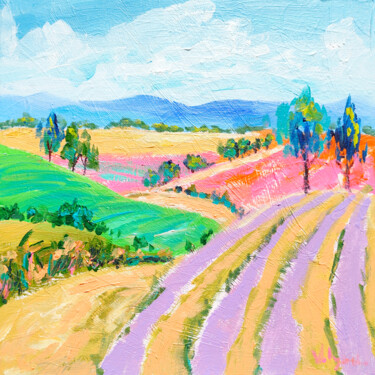 Pintura intitulada "Provence Malerei Or…" por Natalya Volynska, Obras de arte originais, Acrílico Montado em Armação em made…