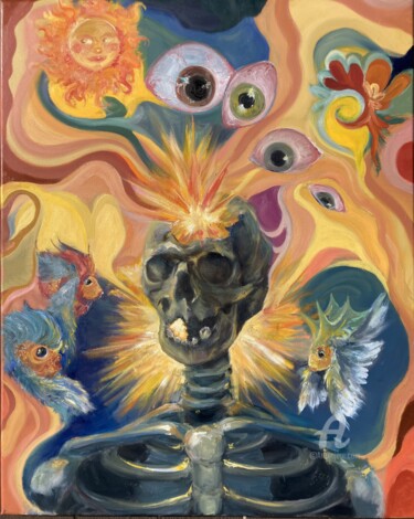 Pittura intitolato "Brainrot" da Natasha Kuryshin, Opera d'arte originale, Olio