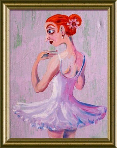 Painting titled "Ballerina Painting" by Natasha Sazonova, Original Artwork