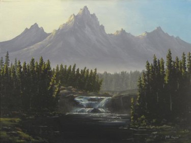 Painting titled "A peaceful retreat" by Nathan Gagner, Original Artwork