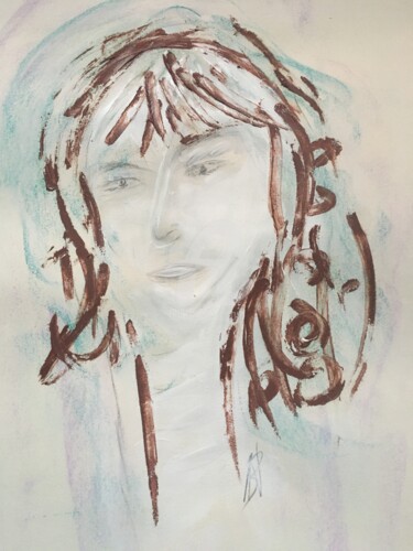 Painting titled "Portrait d’Ame" by Nathalie Bellanger, Original Artwork, Acrylic