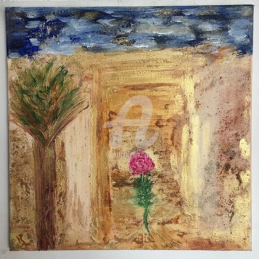 Malarstwo zatytułowany „La Rose de Jéricho” autorstwa Nathalie Bellanger, Oryginalna praca, Akryl