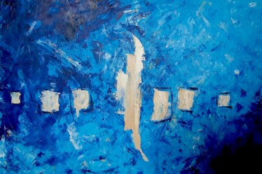 Pittura intitolato "Blue day" da Nathalie Boerez, Opera d'arte originale, Acrilico