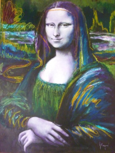 Peinture intitulée "Mona Lisa" par Nathalie Coquel Duvillier, Œuvre d'art originale, Acrylique