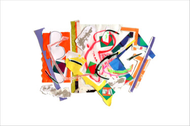 Коллажи под названием "Vas-y, Vasarely !" - Nathalie Cuvelier Abstraction(S), Подлинное произведение искусства, Коллажи Уста…