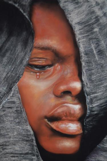 Картина под названием "La tristesse" - Nathalie Durand (Ndpastelart), Подлинное произведение искусства, Пастель