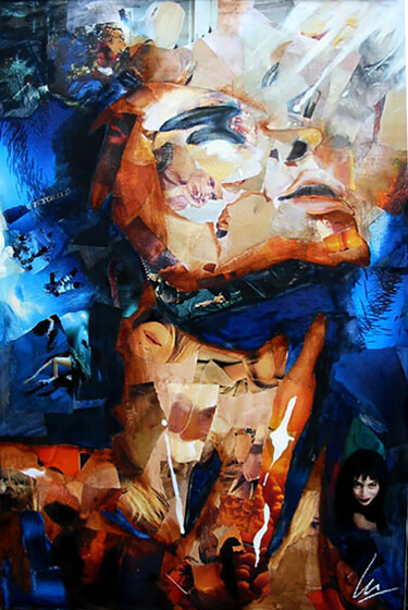 Peinture intitulée "Là-haut" par Nathalie Lemaitre, Œuvre d'art originale, Huile