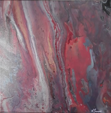 Peinture intitulée "Planète Mars" par Nathalie Mansard, Œuvre d'art originale, Acrylique