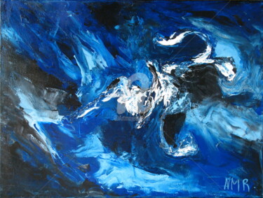 Painting titled "SEA BIRD" by Nathalie Morin, Original Artwork, Acrylic