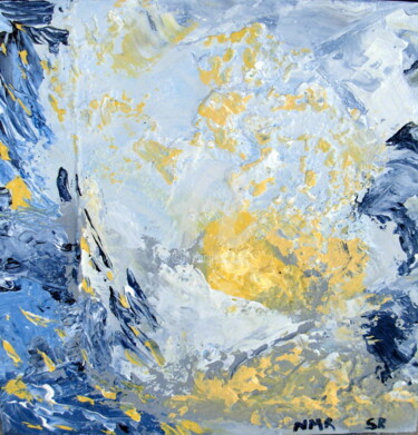 Картина под названием "SOLEIL DE MER" - Nathalie Morin, Подлинное произведение искусства, Акрил Установлен на Деревянная рам…