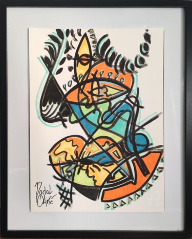 Drawing titled "OEUVRE UNIQUE "SPEC…" by Nathalie Nadal-Olivié, Original Artwork, Marker