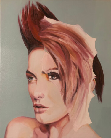「Portrait double」というタイトルの絵画 Nathalie Pirotteによって, オリジナルのアートワーク, オイル