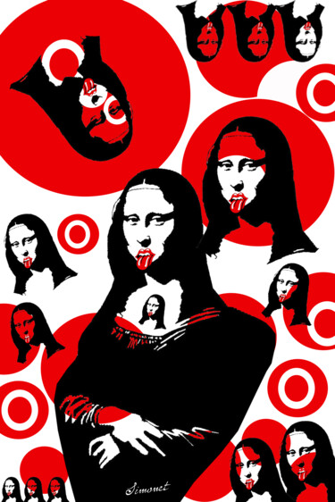 Digitale Kunst getiteld "Mona Lisa au concer…" door Nathalie Simonet, Origineel Kunstwerk, Foto Montage