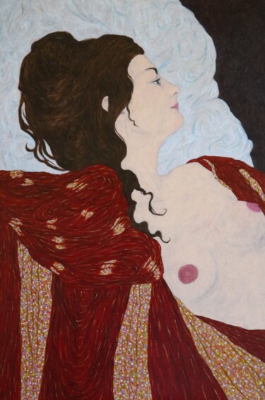 Pittura intitolato "Profil" da Nathalie Sorroche, Opera d'arte originale, Olio