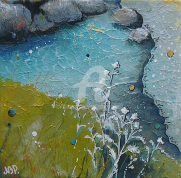 Painting titled "Belle île en mer I" by Nathalie Pouillault Boyaval, Original Artwork