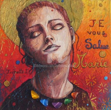 Peinture intitulée "Icônette I 2010" par Nathalie Pouillault Boyaval, Œuvre d'art originale