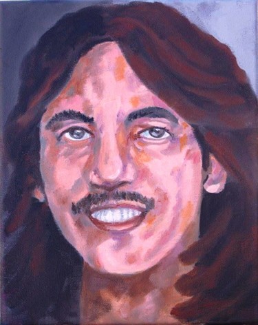 Painting titled "George Harrison" by Nathalitay, Original Artwork, Oil