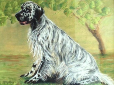 Peinture intitulée "Chien de concours." par Nathalie Eboto Olivier, Œuvre d'art originale