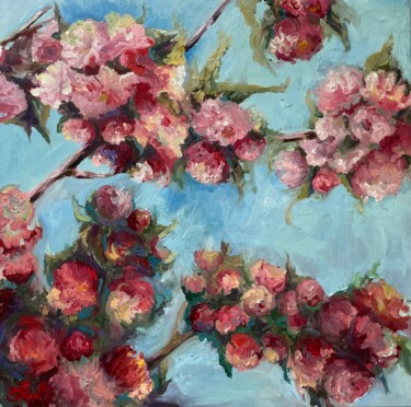 Painting titled "Blossom by Blossom" by Natty Sviderskaya, Original Artwork, Oil