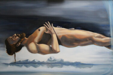 Pittura intitolato "E caddi come corpo…" da Franco Navarro, Opera d'arte originale, Olio