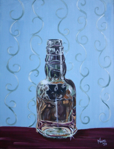 Pintura intitulada "glass-bottle-series…" por Nayna Shriyan, Obras de arte originais