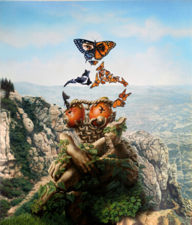 "La Doble Metamorfos…" başlıklı Tablo Nazabal tarafından, Orijinal sanat, Petrol Ahşap Sedye çerçevesi üzerine monte edilmiş