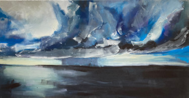 Painting titled "Above the sea." by Nazar Tuvakov, Original Artwork, Acrylic