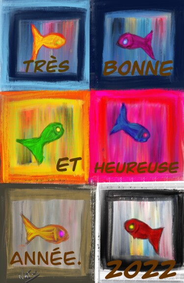Digital Arts με τίτλο "Pop Art Breton" από Natoo, Αυθεντικά έργα τέχνης, Ψηφιακή ζωγραφική