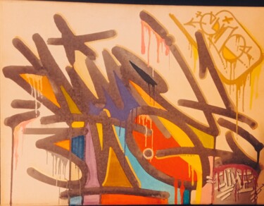 Malerei mit dem Titel "calligraphie tag" von Necli1, Original-Kunstwerk, Marker