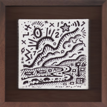 Drawing titled "Malibu Tribal" by Neel Muller, Original Artwork, Ink