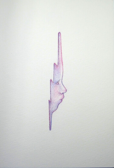 Zeichnungen mit dem Titel "Pink dreamer" von Nef, Original-Kunstwerk, Bleistift