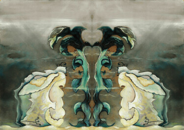Peinture intitulée "Les secrets de Nept…" par Nefer Jade, Œuvre d'art originale, Peinture numérique