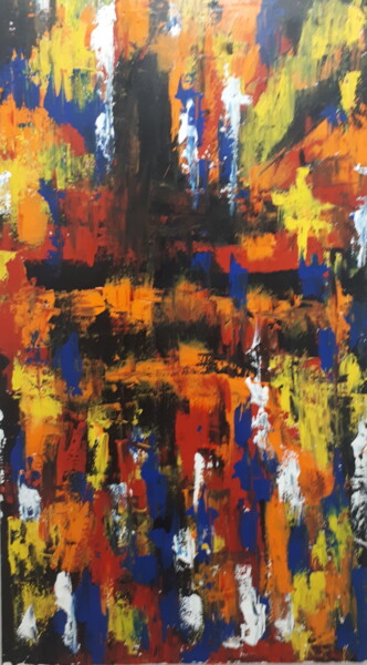 Schilderij getiteld "Pintura Abstrata -…" door Neilon Batista, Origineel Kunstwerk, Acryl