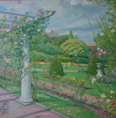 Картина под названием "Parc à clermont-fer…" - Sergei Nekolov, Подлинное произведение искусства, Масло
