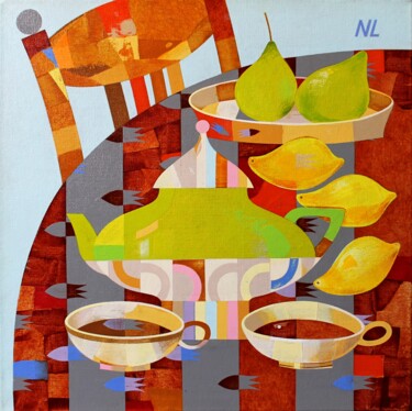 Pintura titulada "Table on the veranda" por Neli Lukashyk, Obra de arte original, Acrílico