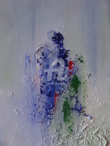 Ζωγραφική με τίτλο "L'homme assis et qu…" από Nelly Carnet, Αυθεντικά έργα τέχνης, Ακρυλικό Τοποθετήθηκε στο Ξύλινο φορείο σ…