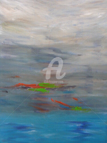 Painting titled "Presque rien entre…" by Nelly Carnet, Original Artwork, Acrylic Mounted on Wood Stretcher frame