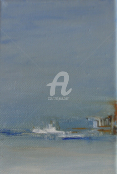 Pittura intitolato "Au bord de la mer" da Nelly Carnet, Opera d'arte originale, Acrilico Montato su Telaio per barella in le…